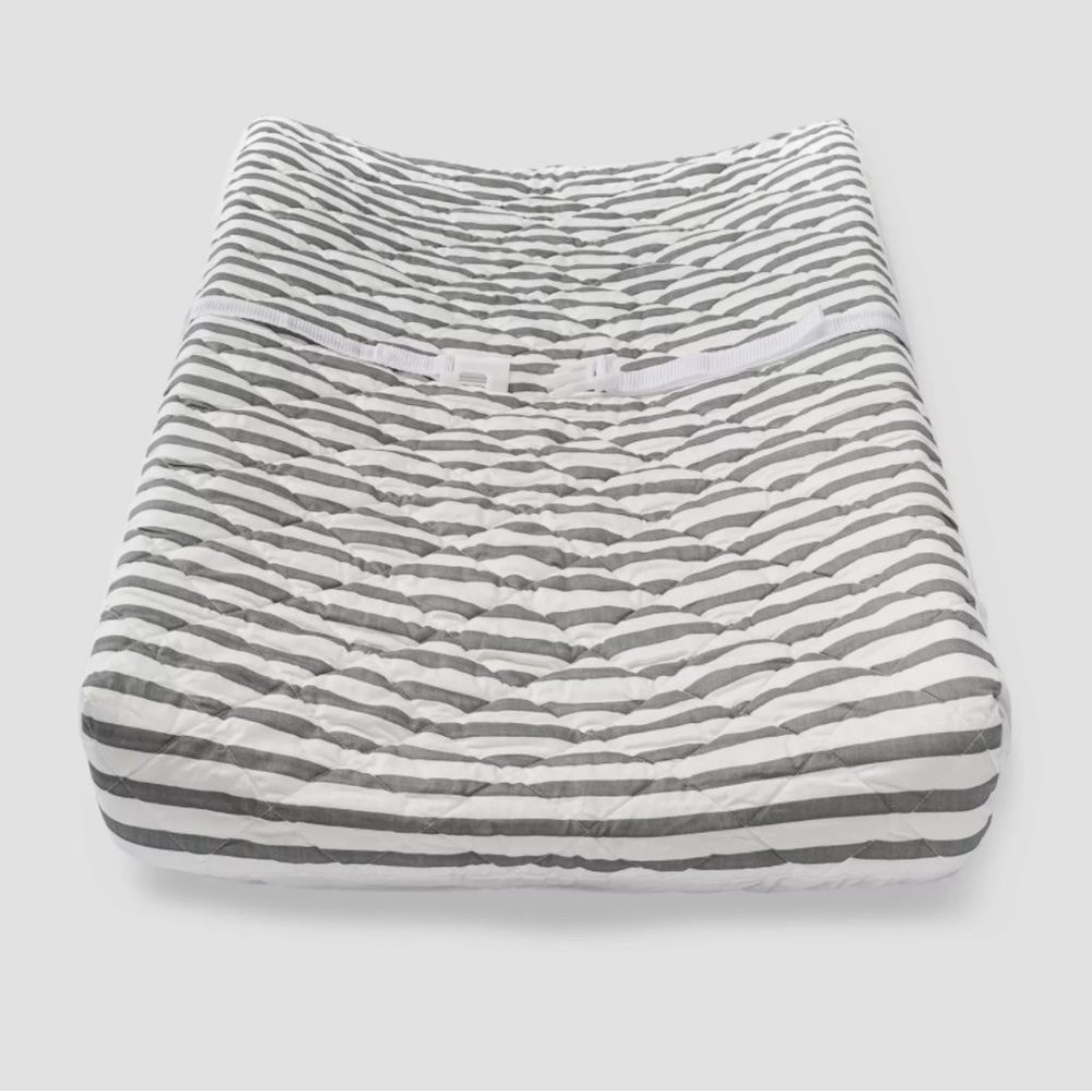 Changing Pad Cover, Gray Stripes